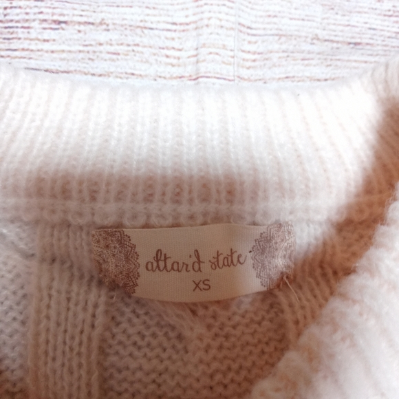 Altar'd State Cream Chunky Crop Sweater - Picture 5 of 6